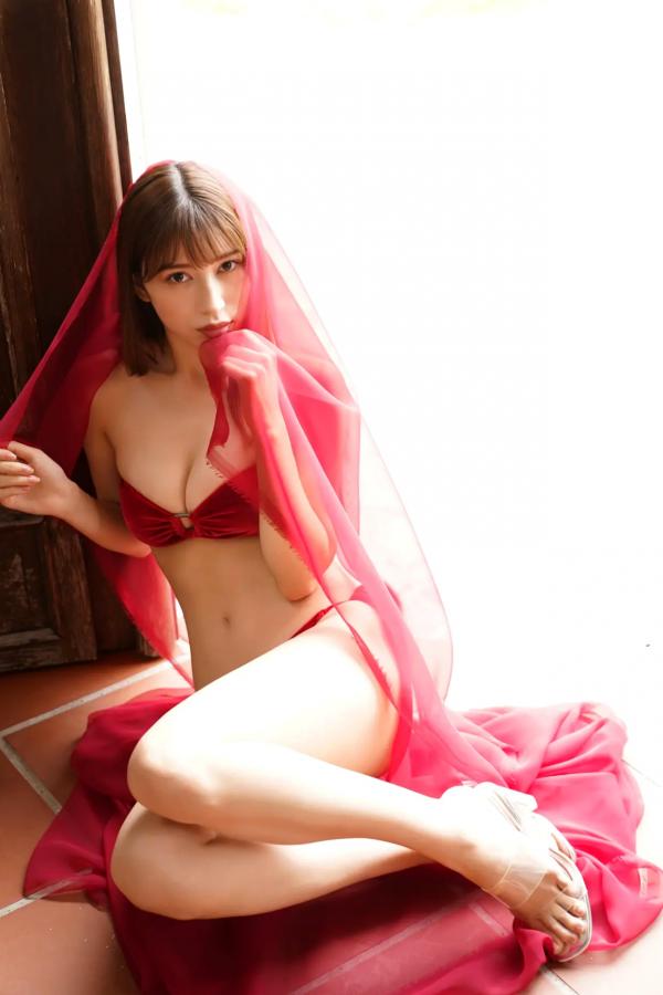   雪平莉左 - プリズム：日本气质女神红纱比基尼与性感内衣私房写真第52张图片