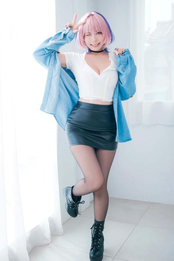   東雲うみ - のあ先輩“の”コスプレ：日本女神比基尼黑丝性感写真第6张图片