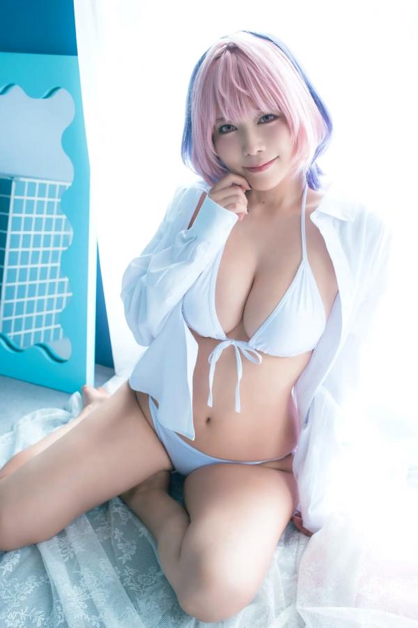   東雲うみ - のあ先輩“の”コスプレ：日本女神比基尼黑丝性感写真第8张图片