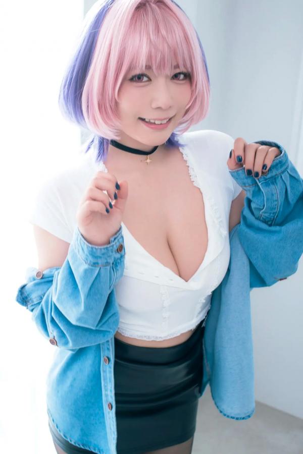   東雲うみ - のあ先輩“の”コスプレ：日本女神比基尼黑丝性感写真第9张图片