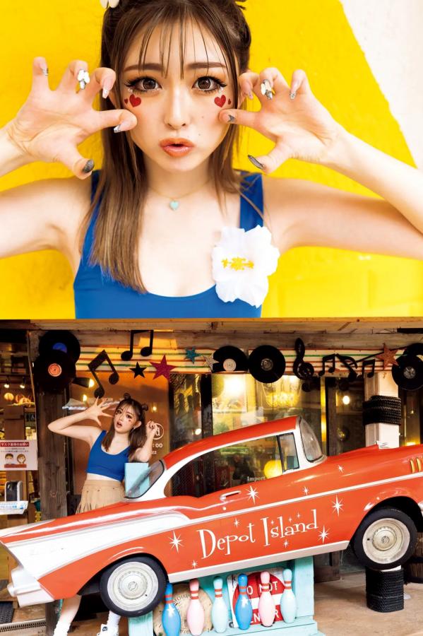   ゆうちゃみ - ゆうな 日本性感辣妹写真 湿身诱惑与野性黑丝街拍第84张图片