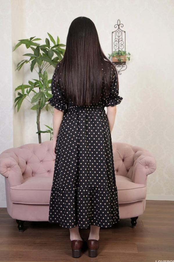   [LOVEPOP] Miku Arima 有馬美玖 Photoset 13 黑色波点裙优雅家居私房写真第12张图片