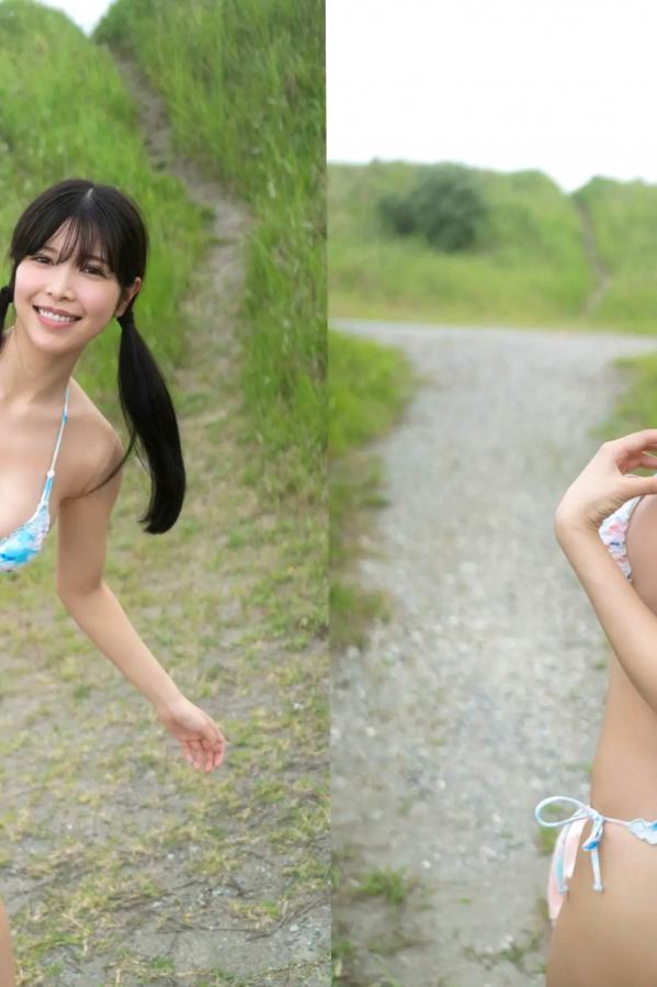   七瀬なな - 無敵のVenus：日本女神浴室湿身诱惑与户外比基尼和服写真第6张图片