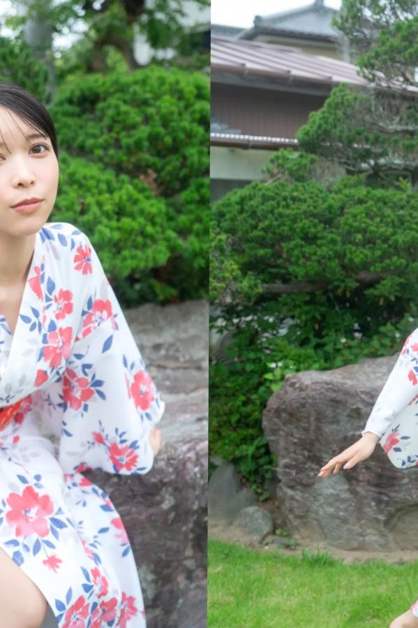   七瀬なな - 無敵のVenus：日本女神浴室湿身诱惑与户外比基尼和服写真第13张图片