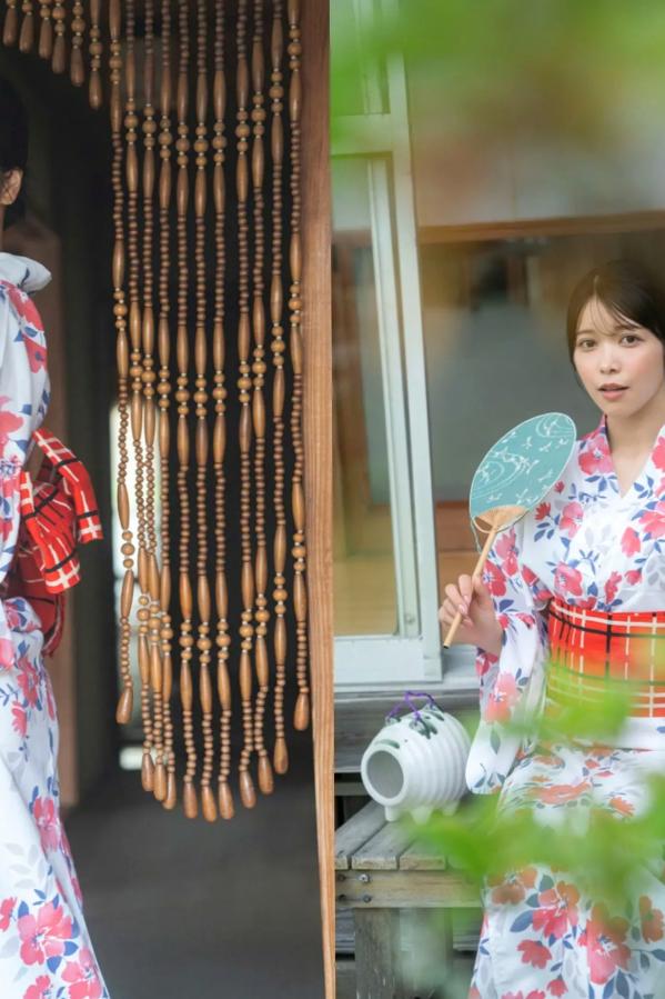   七瀬なな - 無敵のVenus：日本女神浴室湿身诱惑与户外比基尼和服写真第14张图片