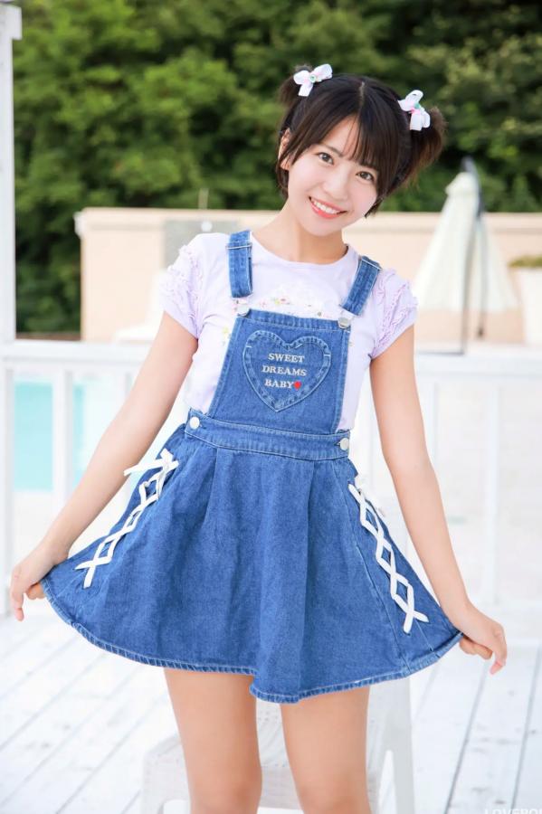   [LOVEPOP] Moeka Sasaki 佐々木萌香 Photoset 28 户外双马尾牛仔裙清纯写真第8张图片
