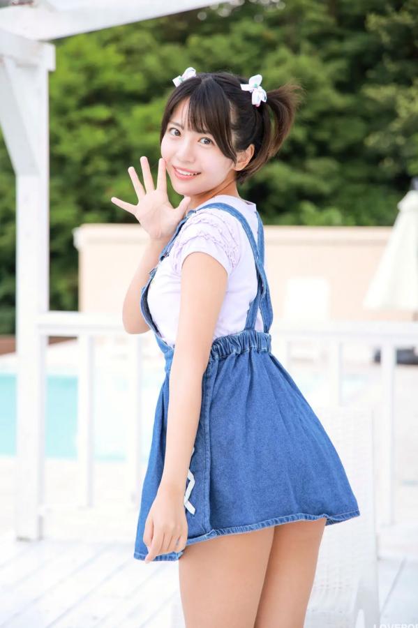   [LOVEPOP] Moeka Sasaki 佐々木萌香 Photoset 28 户外双马尾牛仔裙清纯写真第14张图片