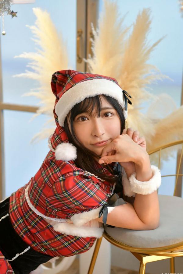 市原薫  [LOVEPOP] Kaoru Ichihara 市原薫 Photoset 03 圣诞格子裙俏皮可爱角色扮演第58张图片