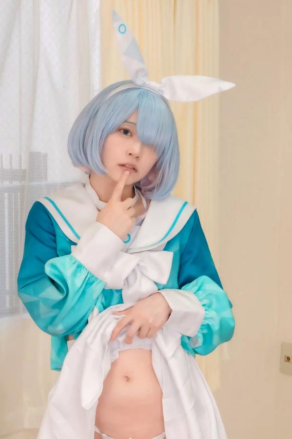   [Cosplay] Salt Melon 塩めろん。- アロナちゃんと秘密の放課後 蔚蓝档案阿罗娜保健室校服性感写真第2张图片