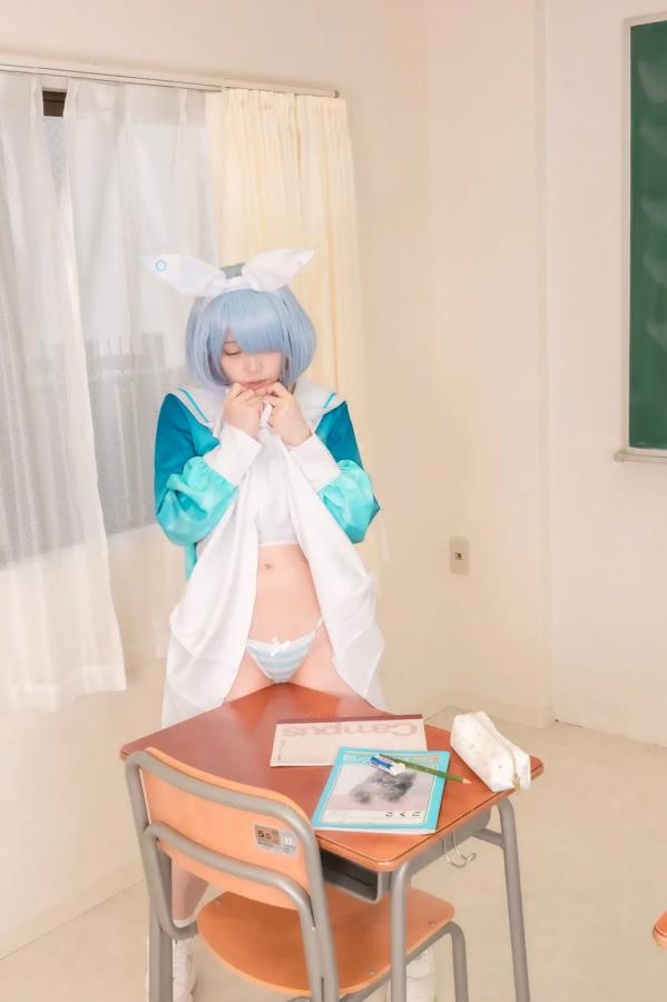   [Cosplay] Salt Melon 塩めろん。- アロナちゃんと秘密の放課後 蔚蓝档案阿罗娜保健室校服性感写真第3张图片