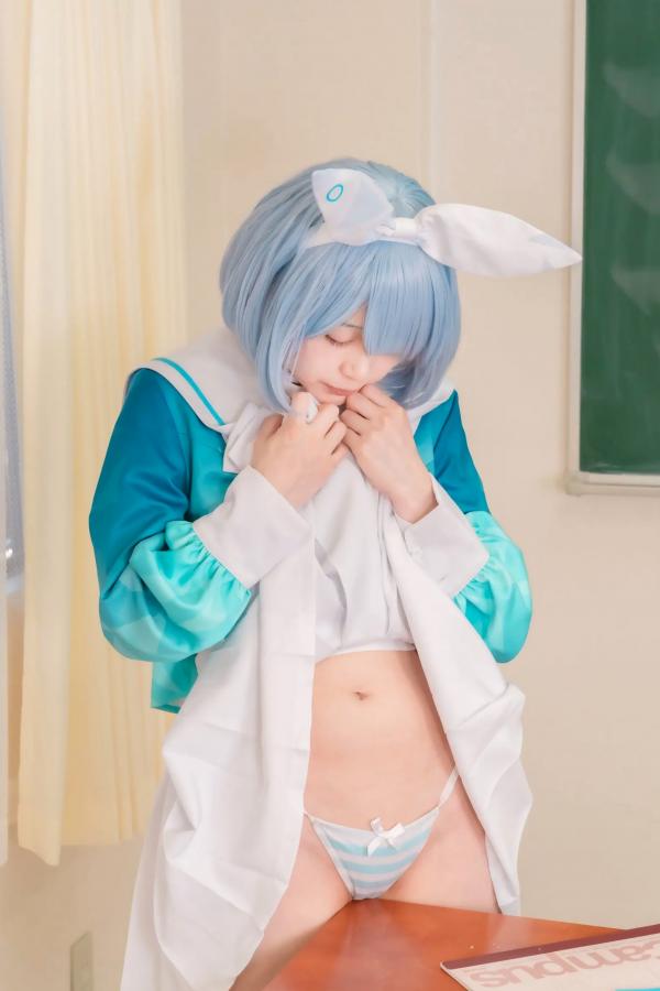   [Cosplay] Salt Melon 塩めろん。- アロナちゃんと秘密の放課後 蔚蓝档案阿罗娜保健室校服性感写真第6张图片