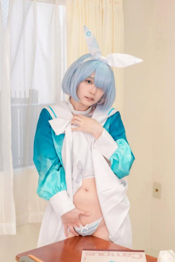   [Cosplay] Salt Melon 塩めろん。- アロナちゃんと秘密の放課後 蔚蓝档案阿罗娜保健室校服性感写真第9张图片