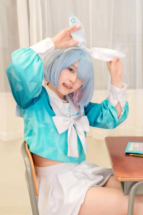   [Cosplay] Salt Melon 塩めろん。- アロナちゃんと秘密の放課後 蔚蓝档案阿罗娜保健室校服性感写真第24张图片