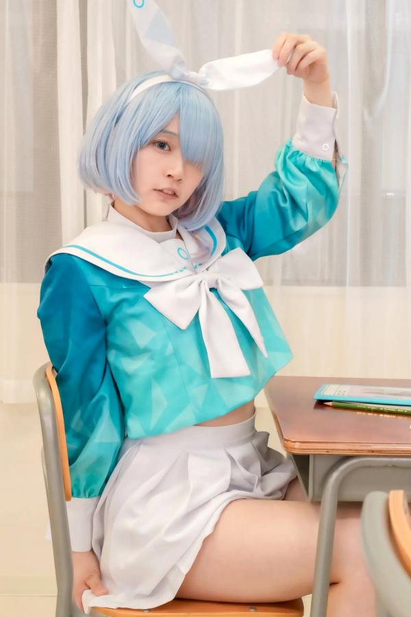   [Cosplay] Salt Melon 塩めろん。- アロナちゃんと秘密の放課後 蔚蓝档案阿罗娜保健室校服性感写真第25张图片