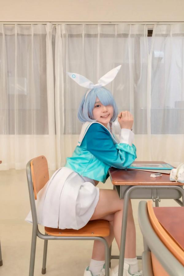   [Cosplay] Salt Melon 塩めろん。- アロナちゃんと秘密の放課後 蔚蓝档案阿罗娜保健室校服性感写真第27张图片