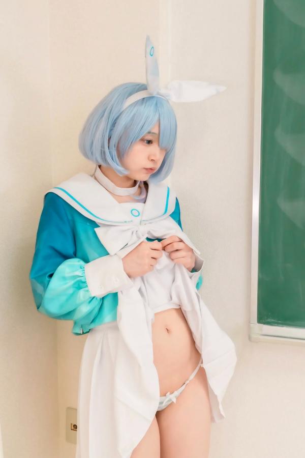   [Cosplay] Salt Melon 塩めろん。- アロナちゃんと秘密の放課後 蔚蓝档案阿罗娜保健室校服性感写真第36张图片