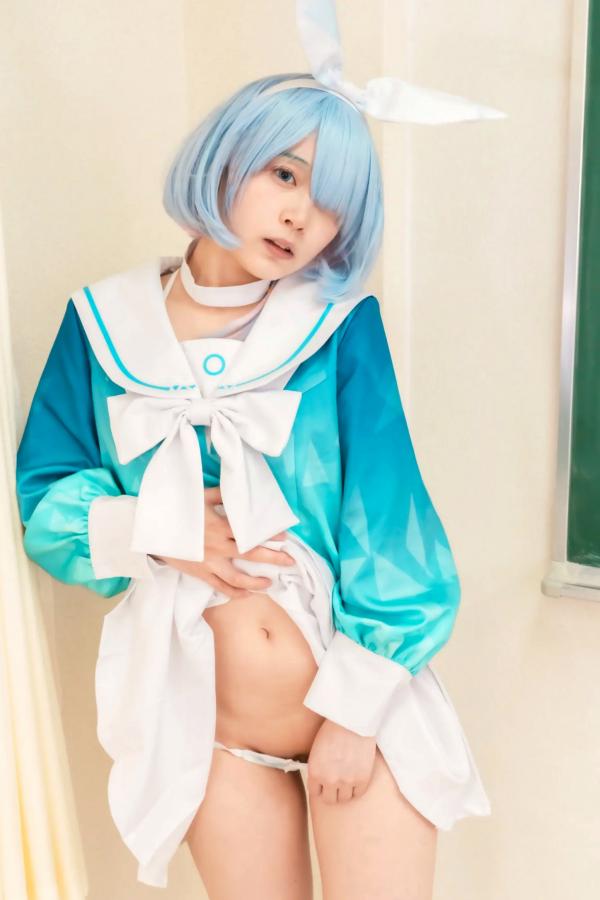   [Cosplay] Salt Melon 塩めろん。- アロナちゃんと秘密の放課後 蔚蓝档案阿罗娜保健室校服性感写真第39张图片