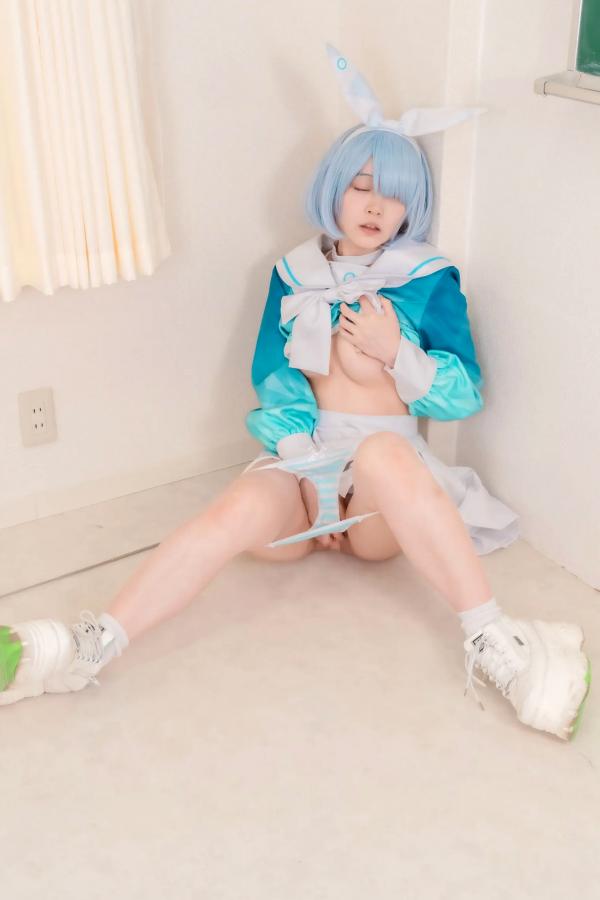   [Cosplay] Salt Melon 塩めろん。- アロナちゃんと秘密の放課後 蔚蓝档案阿罗娜保健室校服性感写真第67张图片