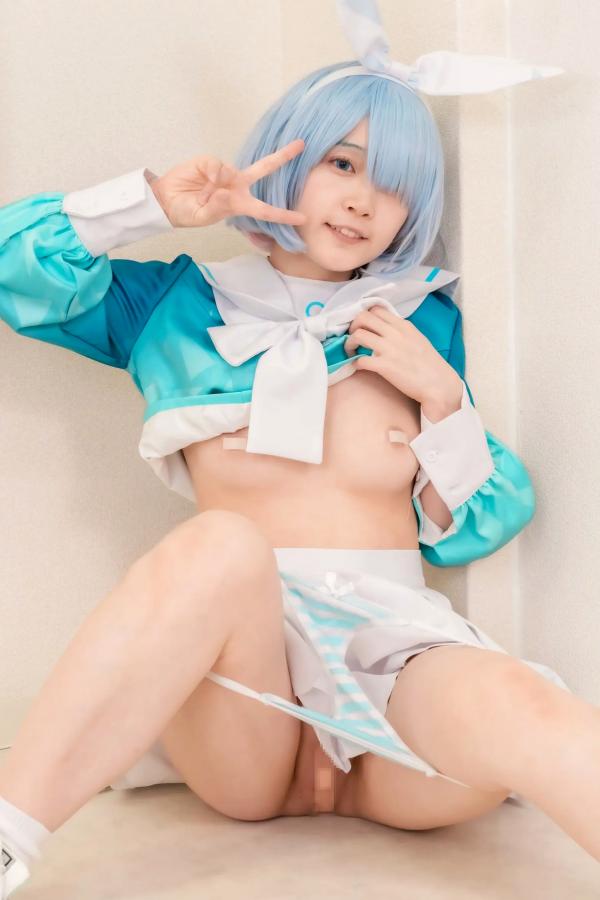   [Cosplay] Salt Melon 塩めろん。- アロナちゃんと秘密の放課後 蔚蓝档案阿罗娜保健室校服性感写真第70张图片