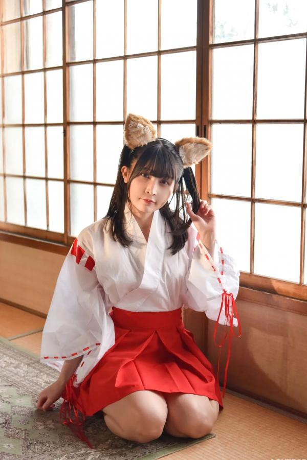   [LOVEPOP] 水那しおね Shione Mizuna Photoset 07 日系和风兽耳巫女Cosplay清纯写真第1张图片