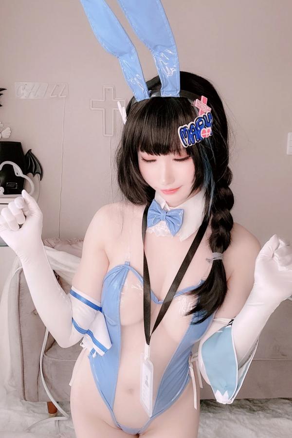   [Cosplay][my suite] Atsuki あつき - Mary Bunny!! 蓝白兔女郎性感私房写真第4张图片