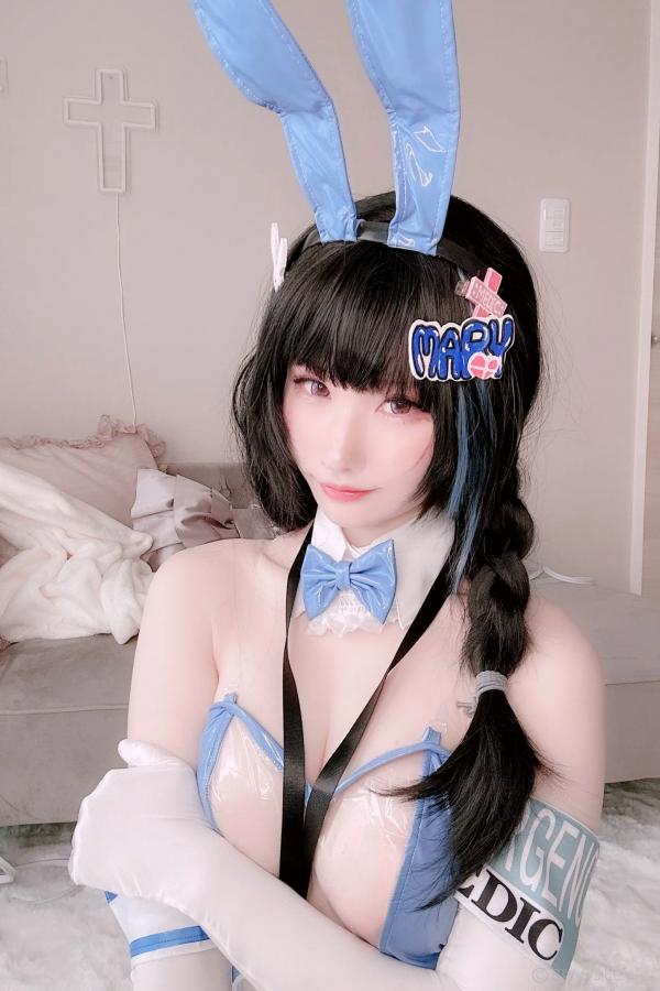   [Cosplay][my suite] Atsuki あつき - Mary Bunny!! 蓝白兔女郎性感私房写真第26张图片