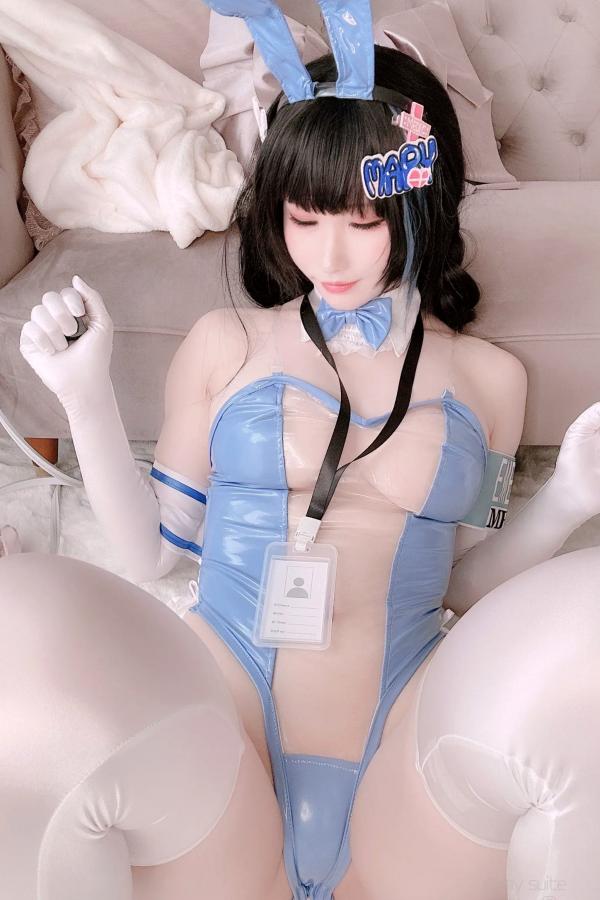   [Cosplay][my suite] Atsuki あつき - Mary Bunny!! 蓝白兔女郎性感私房写真第76张图片