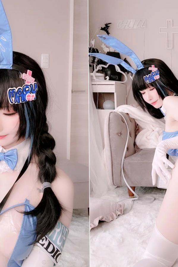   [Cosplay][my suite] Atsuki あつき - Mary Bunny!! 蓝白兔女郎性感私房写真第184张图片