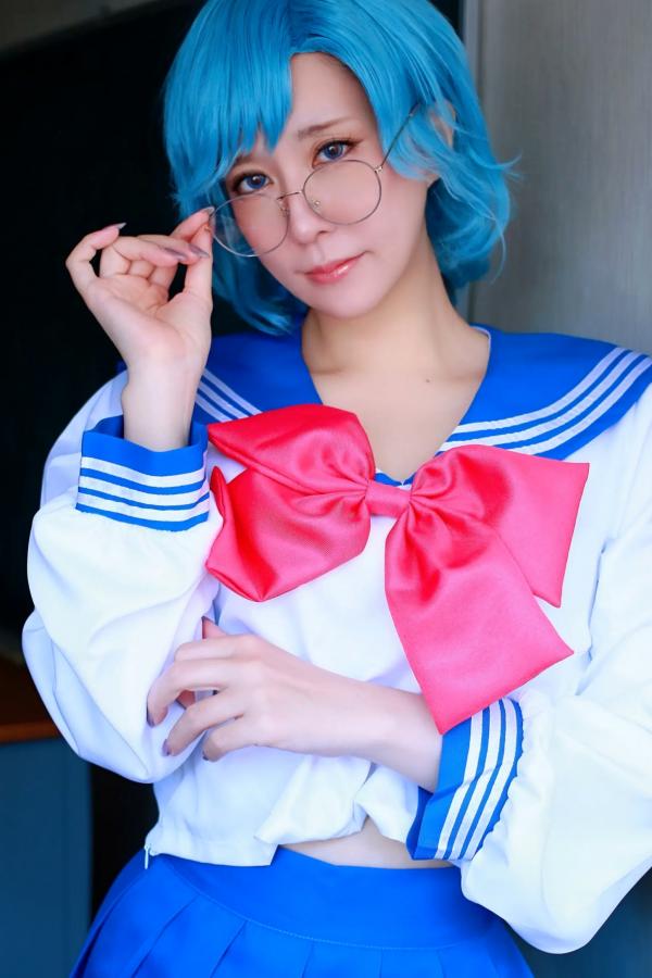    [Cosplay][HERESY] Ringo Mitsuki 林檎蜜紀 - 僕専用セーラーマーキュリー 性感水手服大尺度角色扮演写真第3张图片