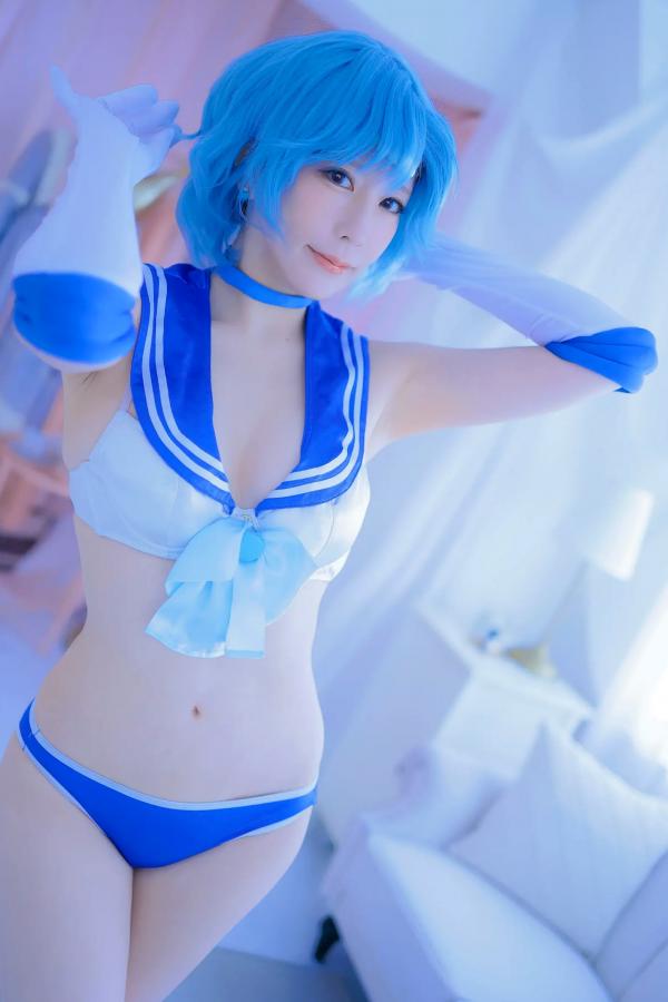    [Cosplay][HERESY] Ringo Mitsuki 林檎蜜紀 - 僕専用セーラーマーキュリー 性感水手服大尺度角色扮演写真第40张图片