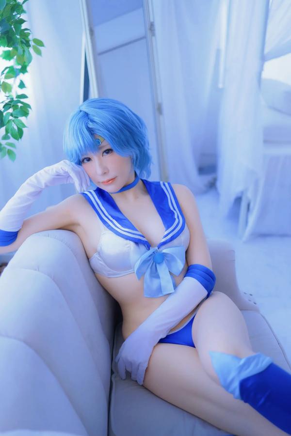    [Cosplay][HERESY] Ringo Mitsuki 林檎蜜紀 - 僕専用セーラーマーキュリー 性感水手服大尺度角色扮演写真第42张图片