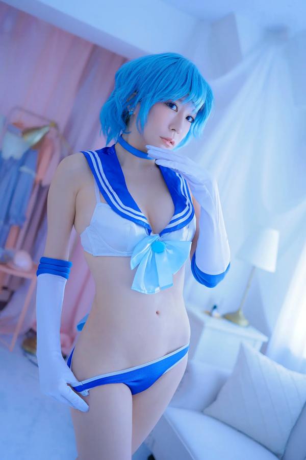    [Cosplay][HERESY] Ringo Mitsuki 林檎蜜紀 - 僕専用セーラーマーキュリー 性感水手服大尺度角色扮演写真第62张图片