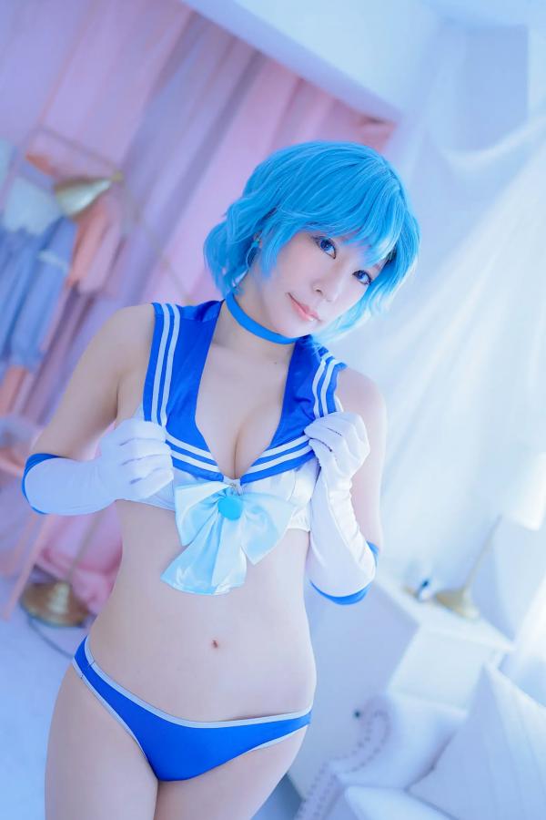    [Cosplay][HERESY] Ringo Mitsuki 林檎蜜紀 - 僕専用セーラーマーキュリー 性感水手服大尺度角色扮演写真第64张图片