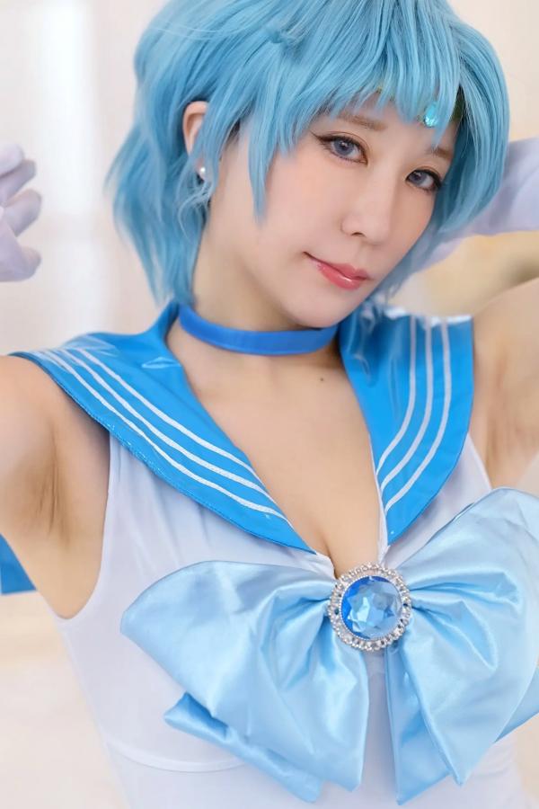    [Cosplay][HERESY] Ringo Mitsuki 林檎蜜紀 - 僕専用セーラーマーキュリー 性感水手服大尺度角色扮演写真第103张图片