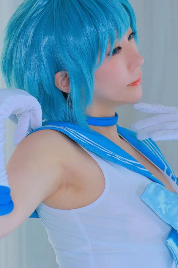    [Cosplay][HERESY] Ringo Mitsuki 林檎蜜紀 - 僕専用セーラーマーキュリー 性感水手服大尺度角色扮演写真第136张图片
