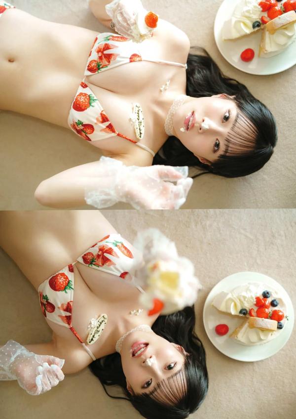    岸みゆ - ちっちゃくないもん。日本性感家居草莓内衣甜美写真第37张图片