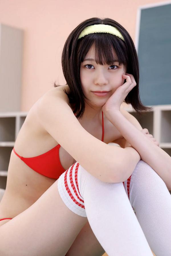   [Minisuka.tv] Rima Ozora 大空りま - Secret Gallery Stage2 Set 8.02 体育馆运动风红色比基尼清纯美腿写真第34张图片