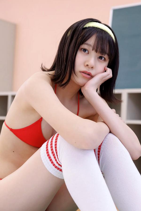    [Minisuka.tv] Rima Ozora 大空りま - Secret Gallery Stage2 Set 8.02 体育馆运动风红色比基尼清纯美腿写真第35张图片