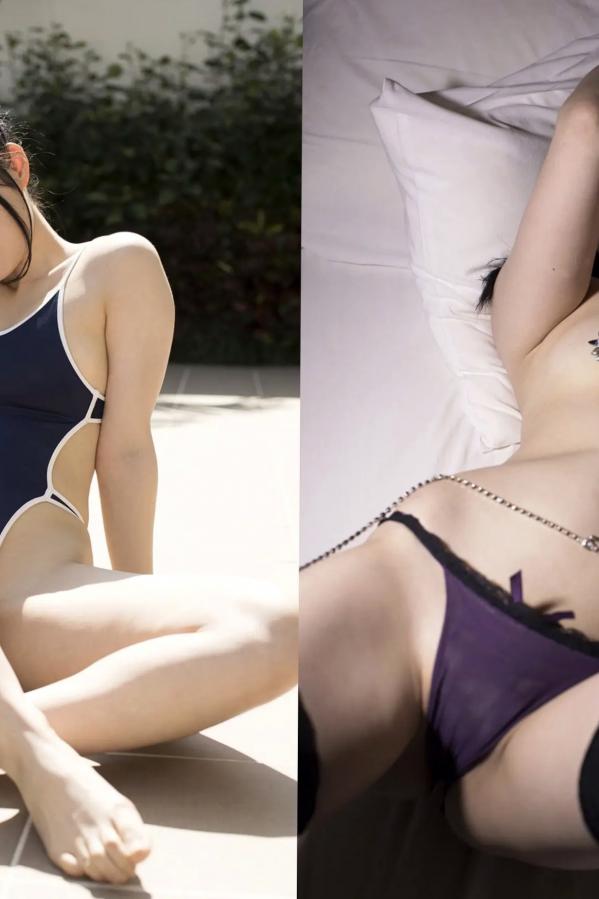   峰尾こずえ - 尻想い：日本性感女神泳池高叉泳衣与内衣诱惑写真第51张图片