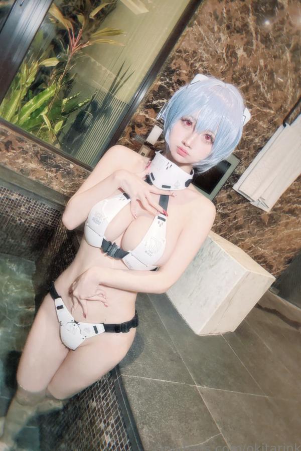   沖田凜花Rinka - Ayanami Rei 绫波丽COS 浴室湿身大尺度性感比基尼写真第28张图片