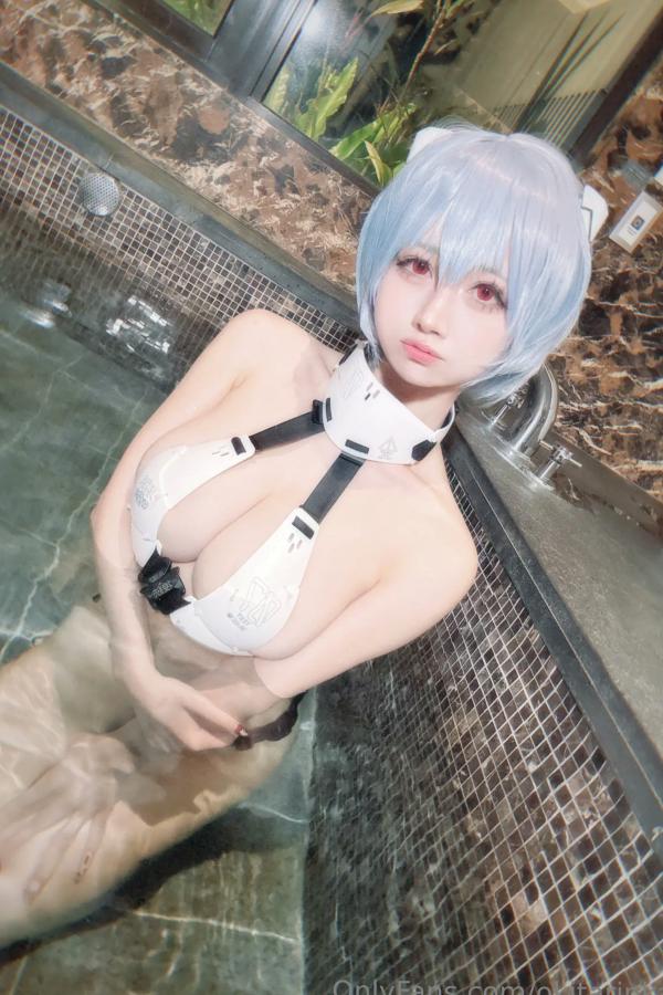   沖田凜花Rinka - Ayanami Rei 绫波丽COS 浴室湿身大尺度性感比基尼写真第45张图片