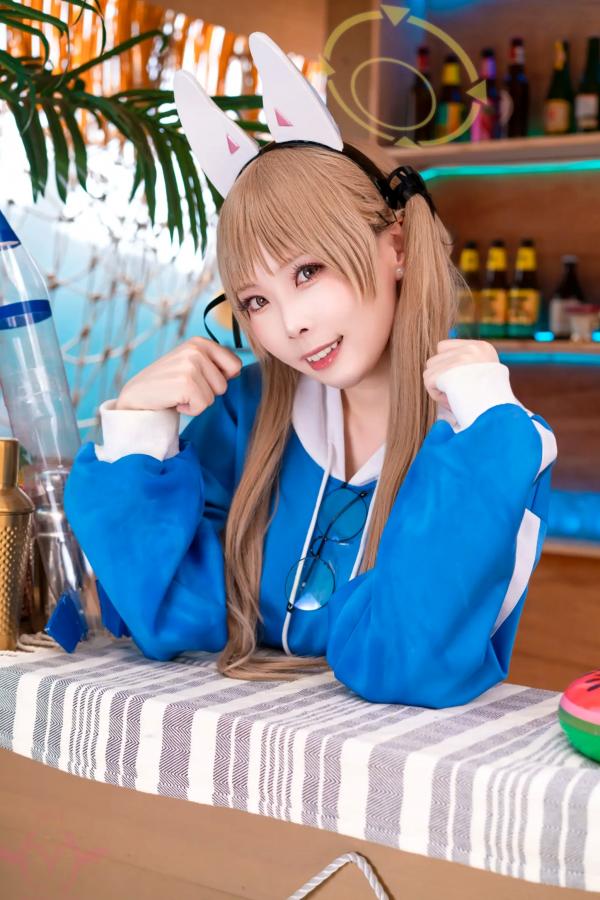   Maou Mo - Kazekura Moe 蔚蓝档案风仓萌COS写真 性感角色扮演养眼美腿第2张图片