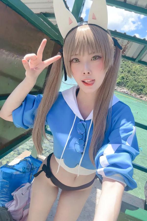   Maou Mo - Kazekura Moe 蔚蓝档案风仓萌COS写真 性感角色扮演养眼美腿第14张图片