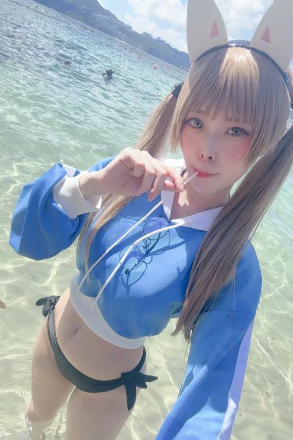   Maou Mo - Kazekura Moe 蔚蓝档案风仓萌COS写真 性感角色扮演养眼美腿第17张图片