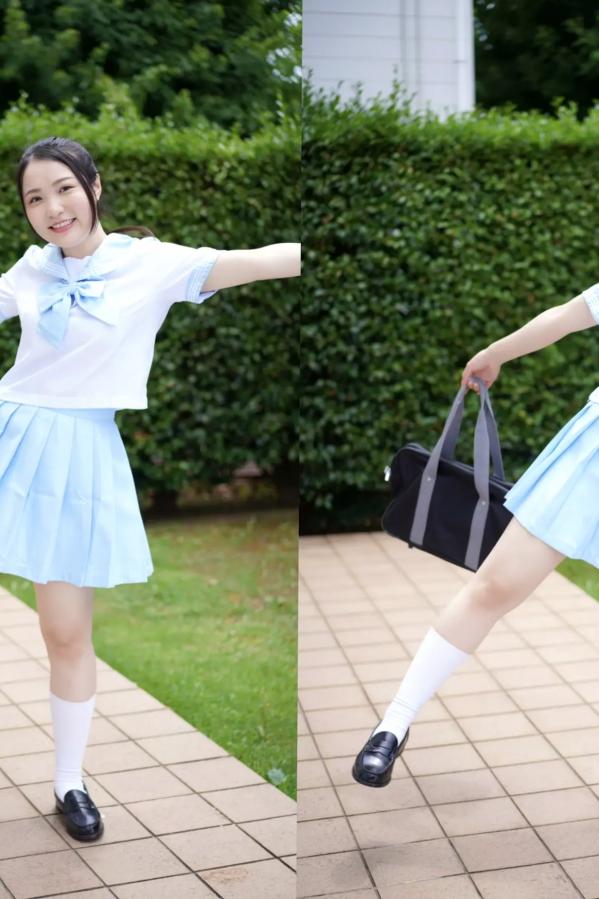    栗田るい - sweet love 户外校服与浴室大尺度性感私房写真第2张图片