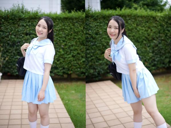    栗田るい - sweet love 户外校服与浴室大尺度性感私房写真第3张图片