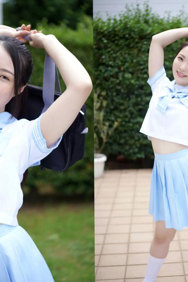    栗田るい - sweet love 户外校服与浴室大尺度性感私房写真第4张图片
