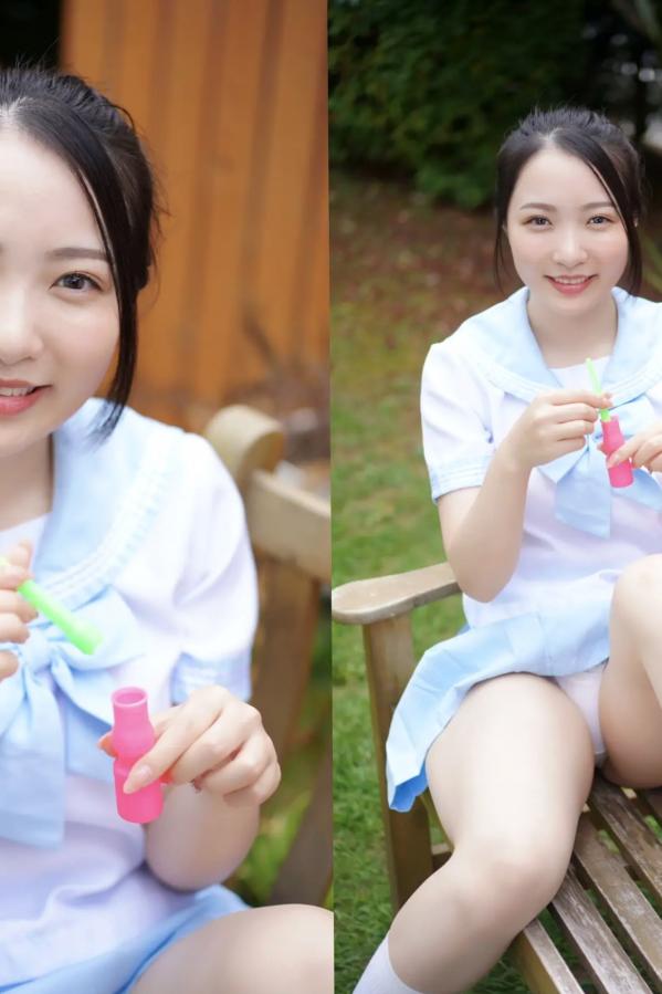    栗田るい - sweet love 户外校服与浴室大尺度性感私房写真第7张图片