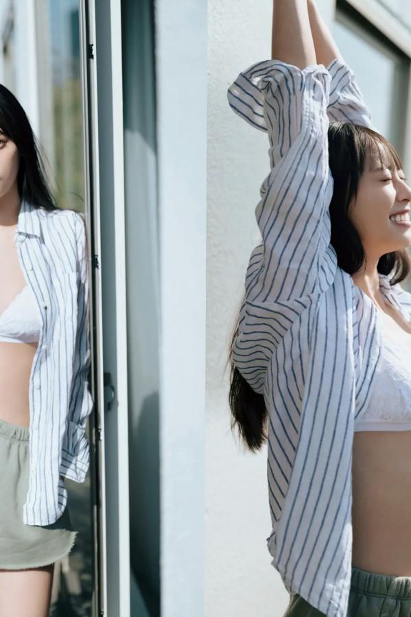   大槻りこ - 朝陽と... 阳光比基尼与室内泳装清新性感写真第2张图片