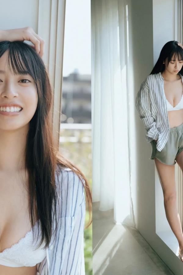   大槻りこ - 朝陽と... 阳光比基尼与室内泳装清新性感写真第6张图片